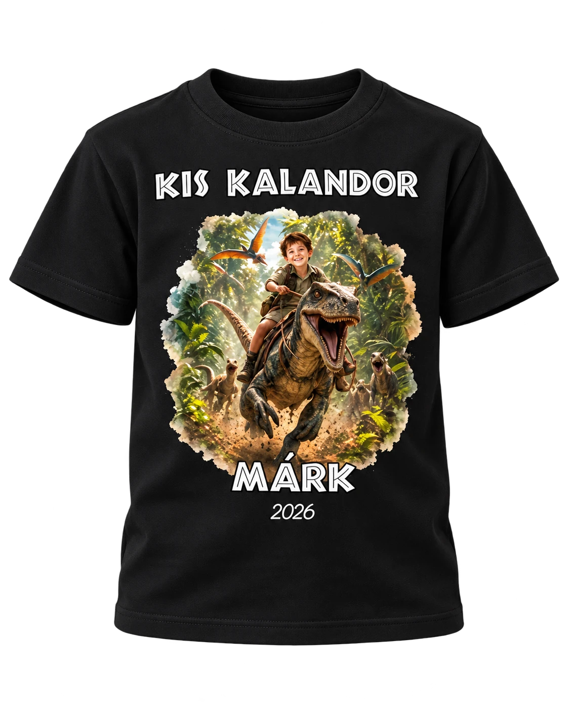 Személyre szabott dínós póló - KIS KALANDOR