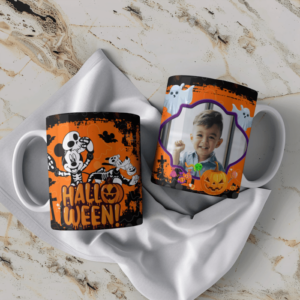 Halloweenes egyedi fényképes mickey egeres bögre