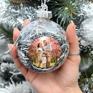 Fényképes karácsonyi gömbdísz - Tündérszál kollekció